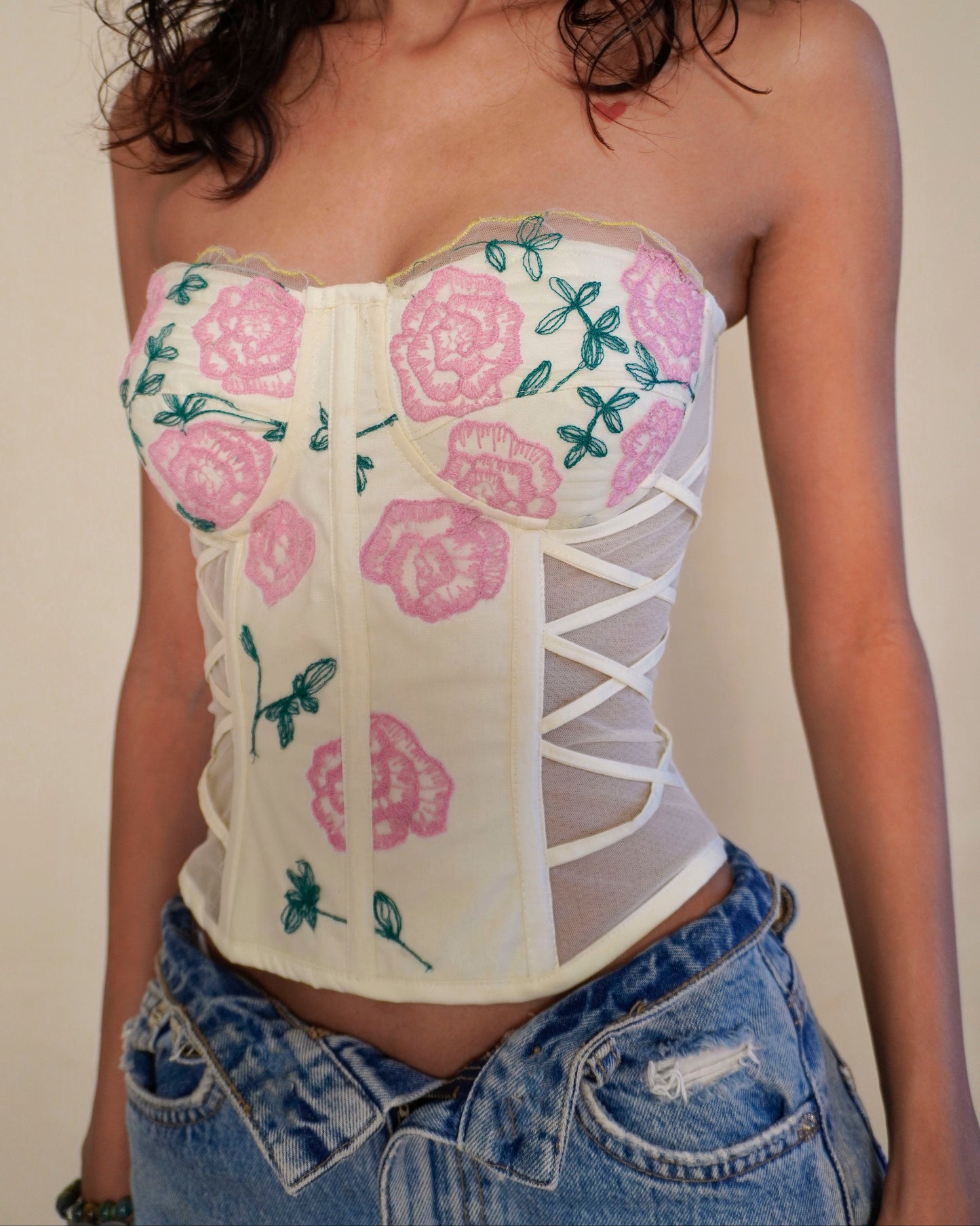 Rosemilk corset