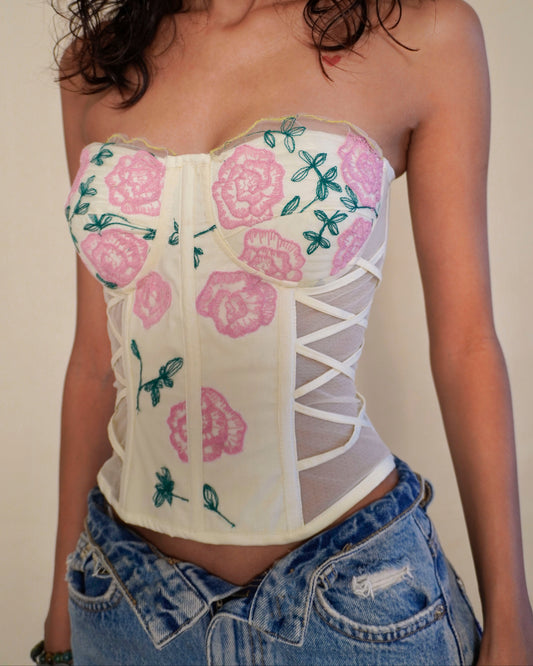 Rosemilk corset