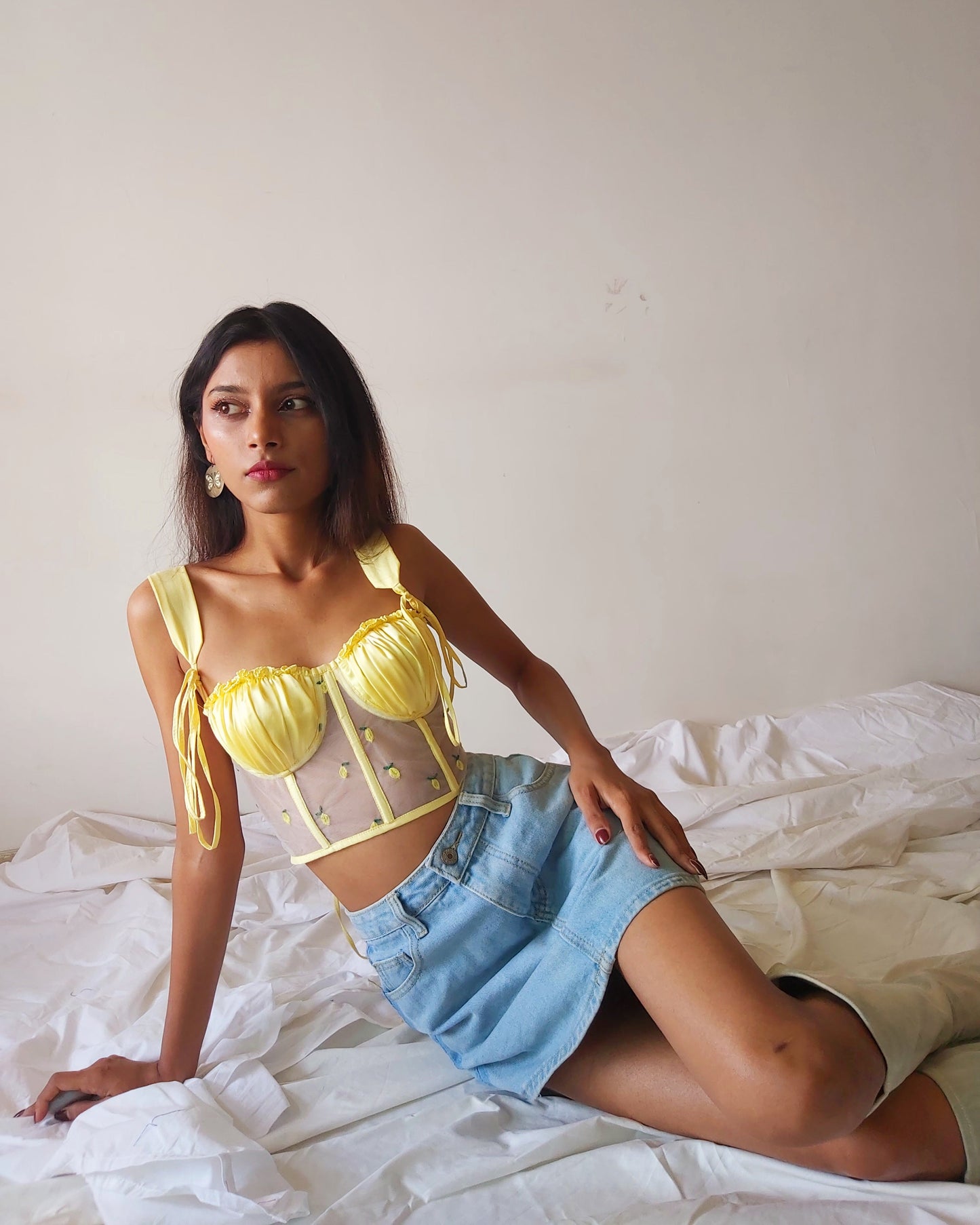 Lemon macaron corset